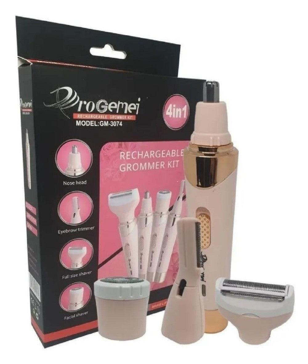 Depiladora Facial Y Corporal 4 En 1 Recargable