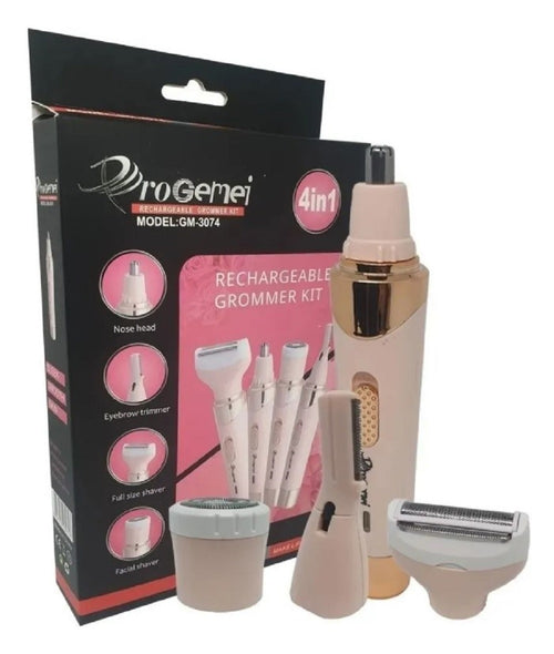 Depiladora Facial Y Corporal 4 En 1 Recargable